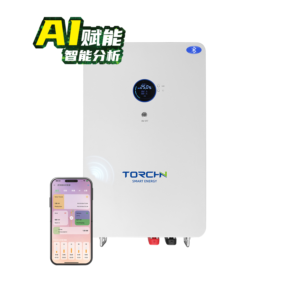 51.2V100Ah 壁挂式户用储能锂电池