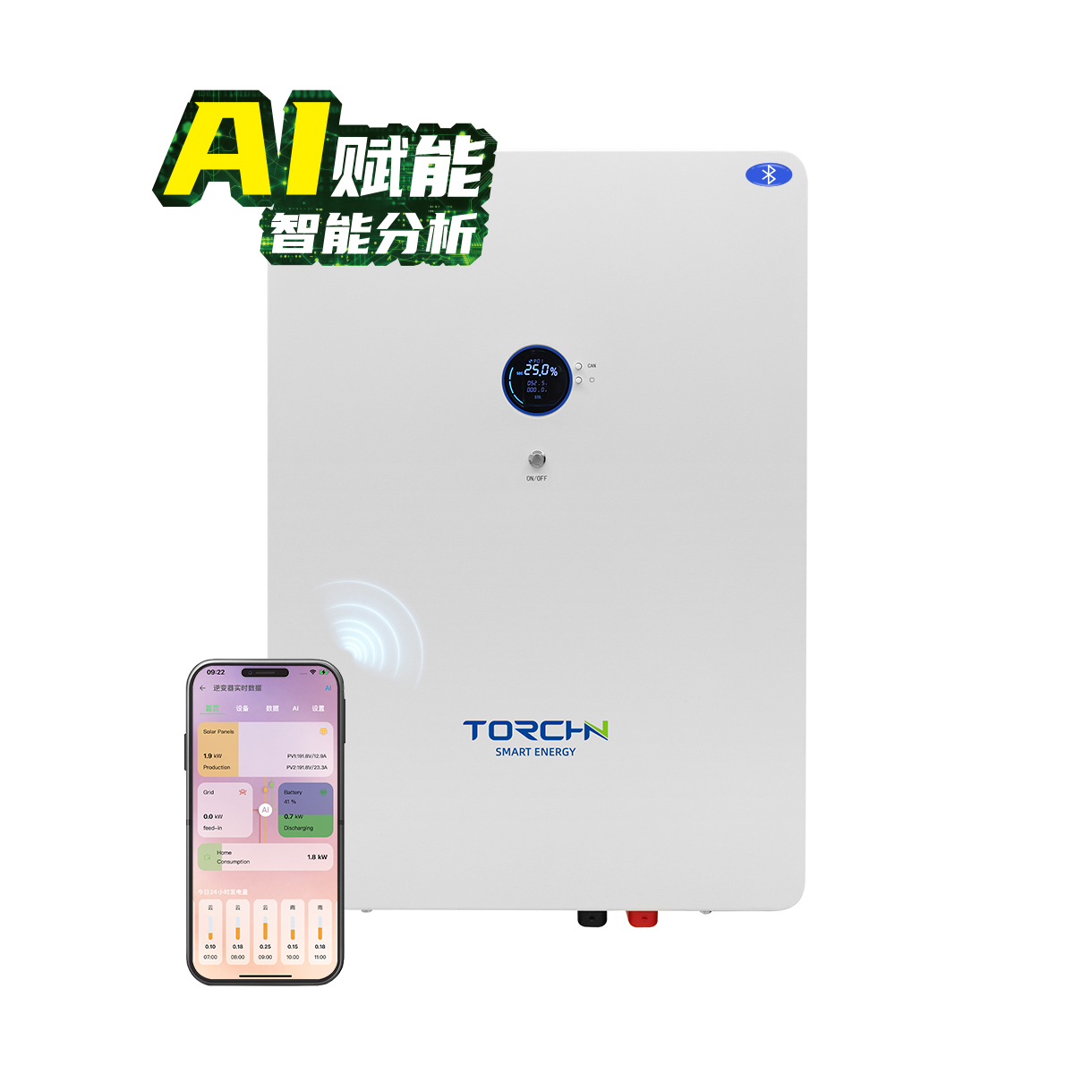 51.2V200Ah 壁挂式户用储能锂电池薄款