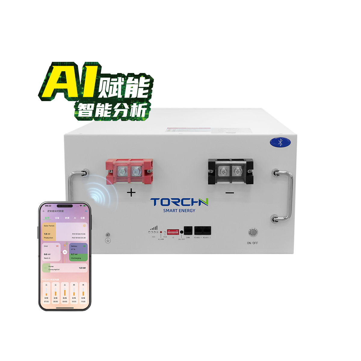 51.2V314Ah 机架式储能锂电池